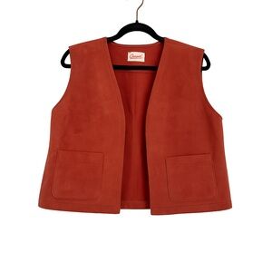 Moggie R Ultrasuede Rust Color Vest | Made in USA | Size M